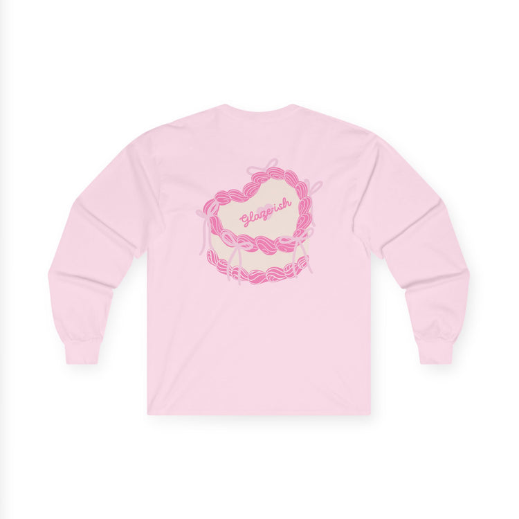 Pink Glaze-ish Cake Long Sleeve Tee — 'Yummy' Cute Bakery
