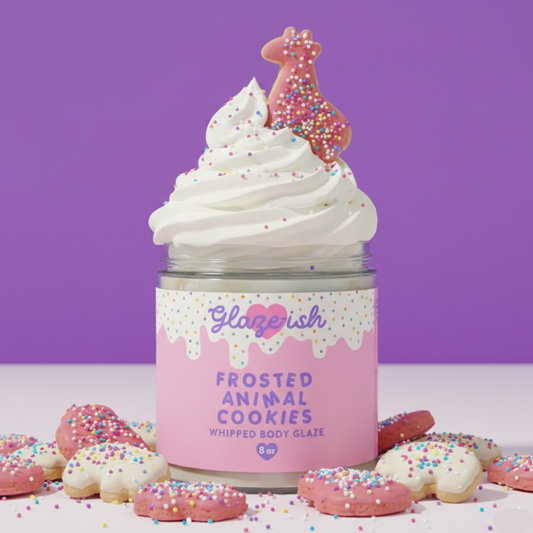 Frosted Animal Cookies- Whipped Body Glaze